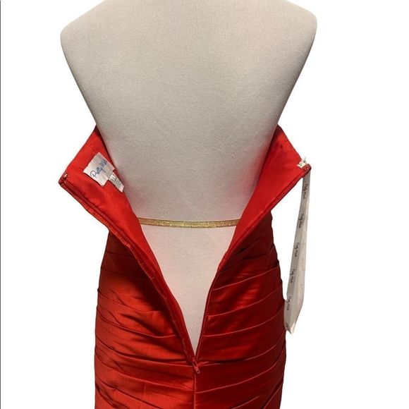 Pretty Maids | Red Strapless Ruffle Dress - Picture 5 of 6